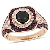 Womens 1/ CT. T.W. Natural Diamond 10K Rose Gold Cocktail Ring