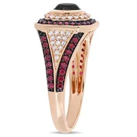 Womens 1/ CT. T.W. Natural Diamond 10K Rose Gold Cocktail Ring