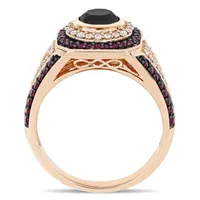 Womens 1/ CT. T.W. Natural Diamond 10K Rose Gold Cocktail Ring