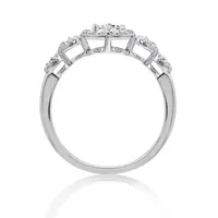 DiamonArt® Womens 1 1/2 CT. T.W. White Cubic Zirconia Sterling Silver Heart Promise Ring