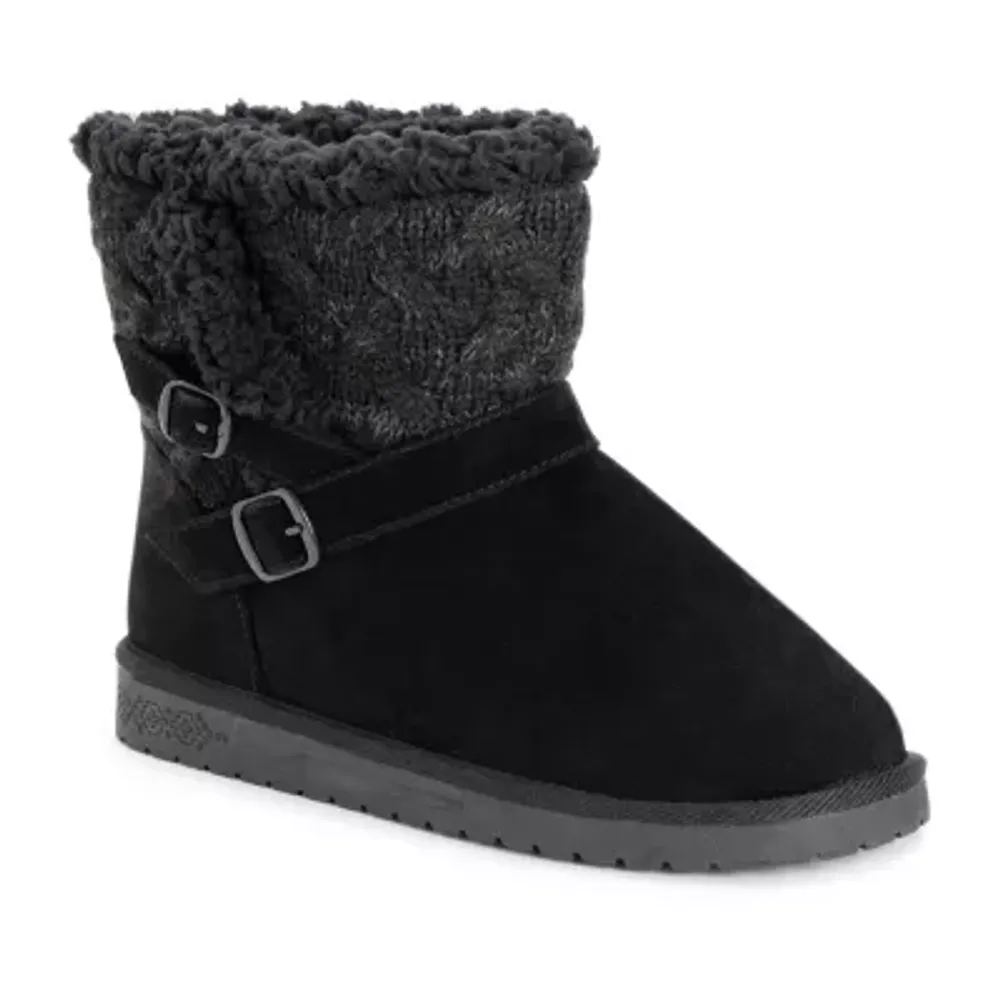 Muk Luks Womens Alyx Flat Heel Booties