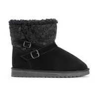 Muk Luks Womens Alyx Flat Heel Booties