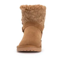 Muk Luks Womens Alyx Flat Heel Booties