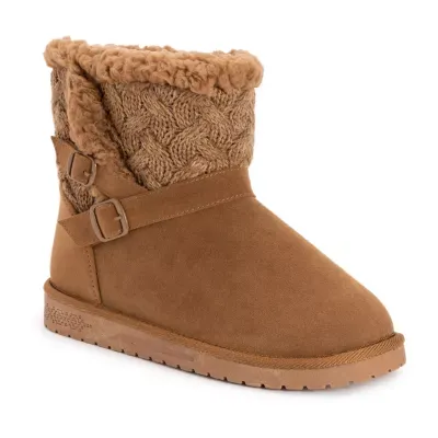 Muk Luks Womens Alyx Flat Heel Booties