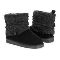 Muk Luks Womens Laurel Flat Heel Booties