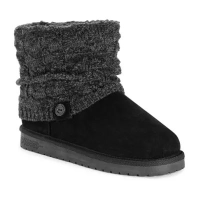 Muk Luks Womens Laurel Flat Heel Booties