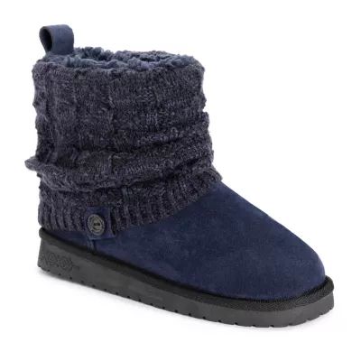 Muk Luks Womens Laurel Flat Heel Booties