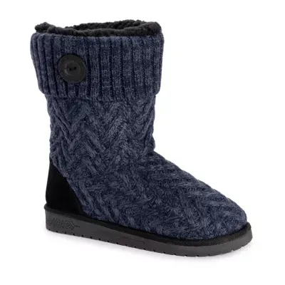 Muk Luks Womens Janet Flat Heel Dress Boots