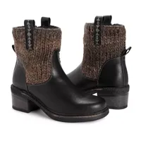 Muk Luks Womens Arya Arlene Stacked Heel Dress Boots