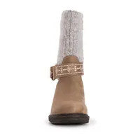 Muk Luks Womens Arya Alice Stacked Heel Dress Boots