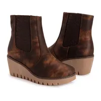 Muk Luks Womens Vermont Essex Wedge Heel Dress Boots