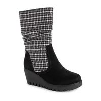 Muk Luks Womens Vermont Stowe Wedge Heel Dress Boots