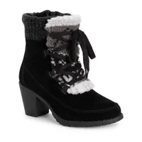 Muk Luks Womens Lacy Lilah Block Heel Dress Boots