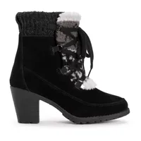 Muk Luks Womens Lacy Lilah Block Heel Dress Boots