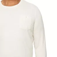 mutual weave Big and Tall Mens Crew Neck Long Sleeve Brushed Jersey Pocket Tee