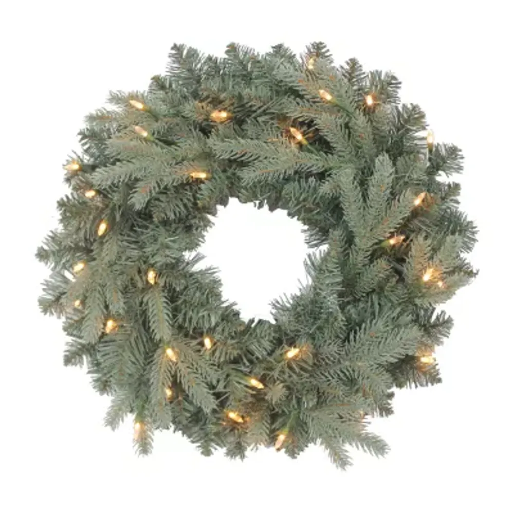 Kurt Adler Cluster Spruce Indoor Christmas Wreath