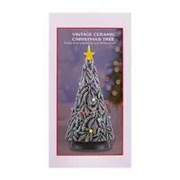 Omega Bright Designs Light-Up Ceramic Needle Tree Lighted Tabletop Decor