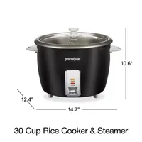 Proctor Silex 30 Cup Rice Cooker and Food Steamer