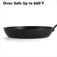 OXO Black Steel 12" Frying Pan with Silicone Sleeve