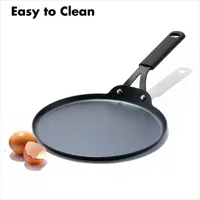 OXO Black Steel 10" Crepe Pan with Silicone Sleeve