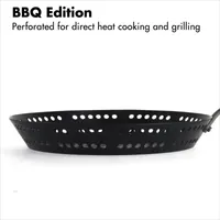 OXO Black Steel 12" BBQ Frying Pan with Silicone Sleeve