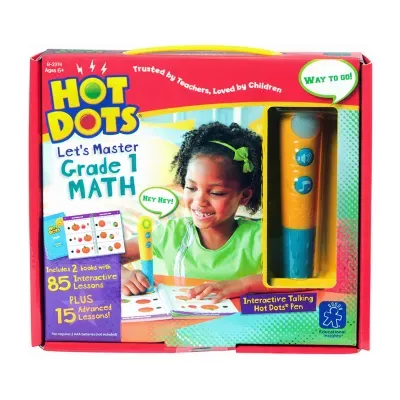 Educational Insights Hot Dots® Jr. Let'S Master Grade 1 Math Set With Hot Dots Pen
