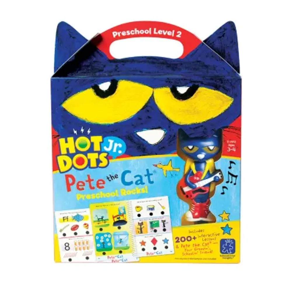 Educational Insights Hot Dots® Jr. Pete The Cat® — Preschool Rocks! Set With Pete Pen