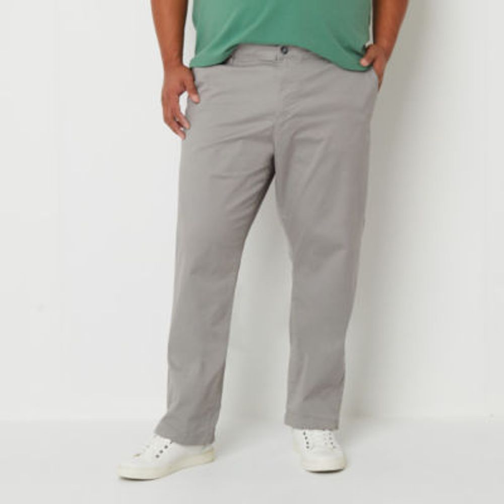 Chaps Mens Big and Tall Straight Fit Flat Front Pant