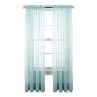 Liz Claiborne Lisette Rod Pocket Sheer Single Curtain Panels