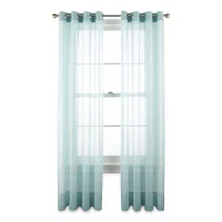 Liz Claiborne Lisette Grommet Top Sheer Single Curtain Panels