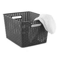 Home Expressions Large Durable Plastic Weave Storage Bin