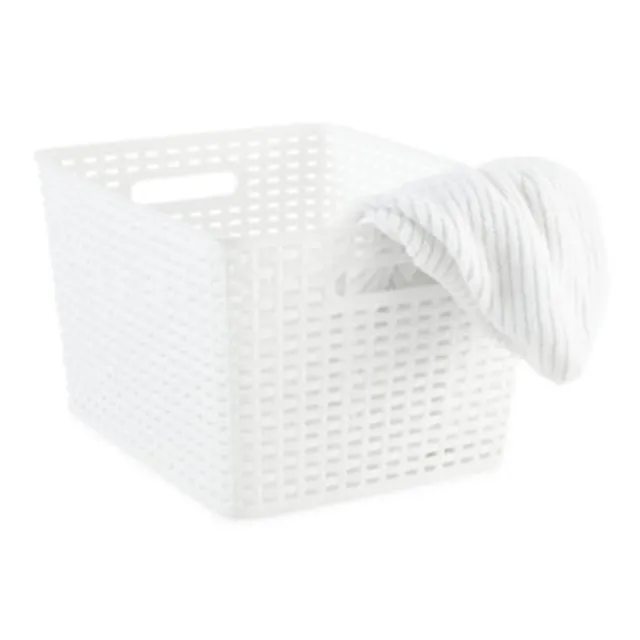 Home Expressions Large Durable Plastic Weave Storage Bin - JCPenney