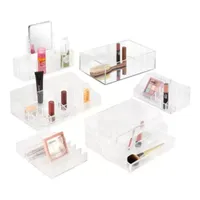 Home Expressions Acrylic 6-Compartment Makeup Organizer with mirror