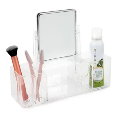 Home Expressions Acrylic 6-Compartment Makeup Organizer with mirror
