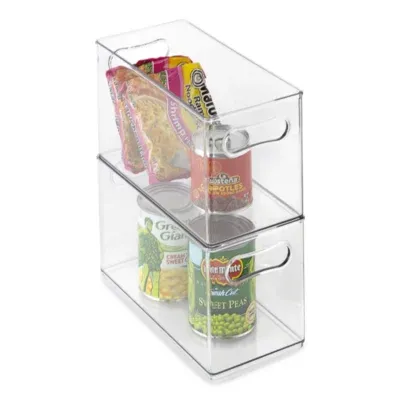 Home Expressions Narrow Acrylic 2-pc. Stackable Storage Bin