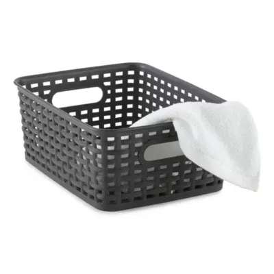 Home Expressions Small Durable Plastic Weave Storage Bin