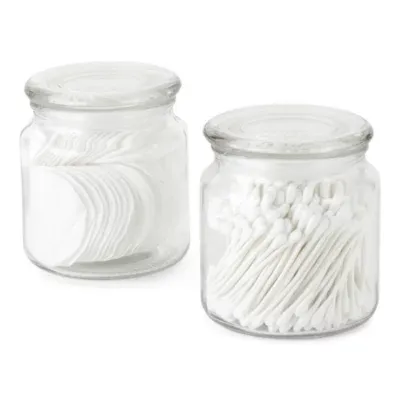 Home Expressions Glass Bathroom Canister