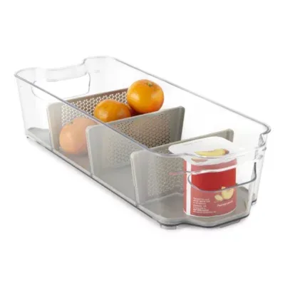 Home Expressions Acrylic And Silicone Liner Sectional 4-Compartment Storage Bin