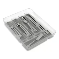 Home Expressions Acrylic & Silicone 5 Section Utensil Holders