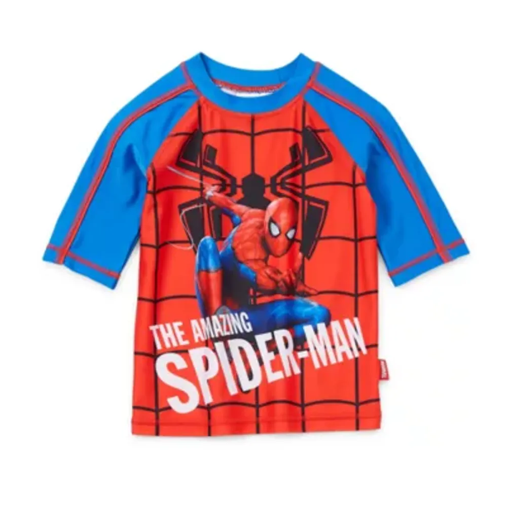 Disney Collection Little & Big Boys Avengers Marvel Spiderman Rash Guard