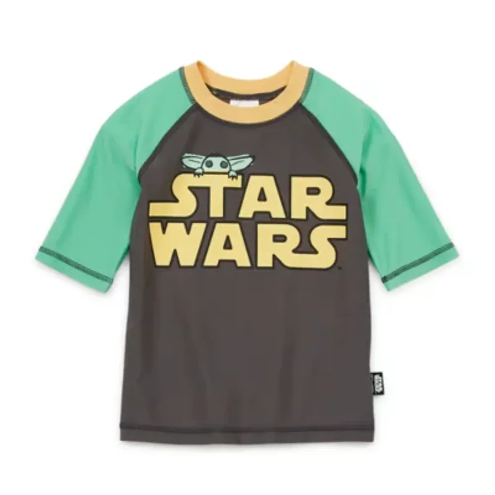 Disney Collection Grogu Little & Big Boys Star Wars Rash Guard