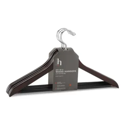 Home Expressions 6-pc. Anti Slip Wood Hangers