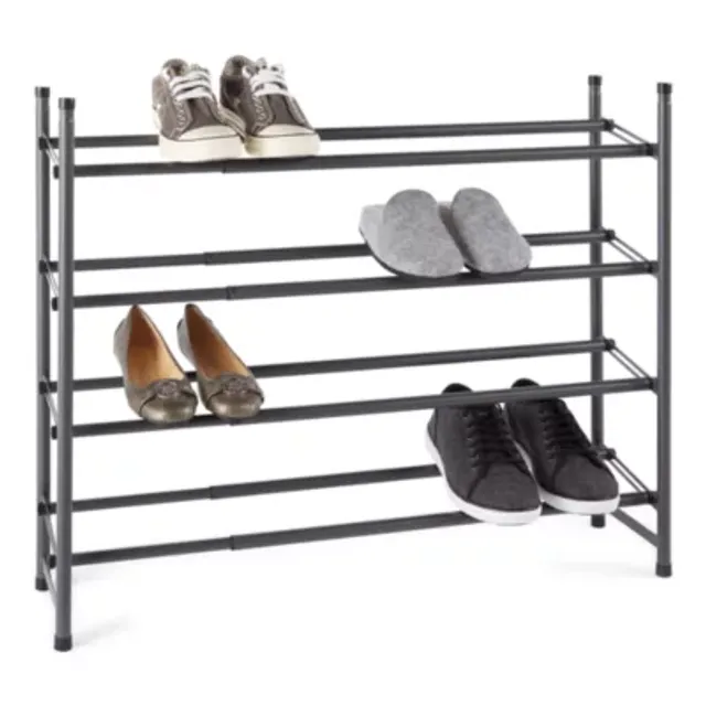 Home Expressions 2-Shelf Stackable Shoe Rack, Color: Black - JCPenney