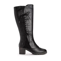 Muk Luks Womens Lucy Lonnie Stacked Heel Dress Boots