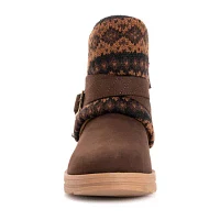 Muk Luks Womens Natalie Naomi Flat Heel Dress Boots
