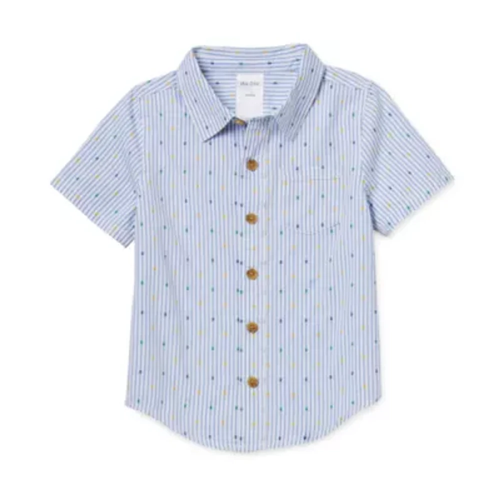 Okie Dokie Toddler & Little Boys Short Sleeve Button-Down Shirt