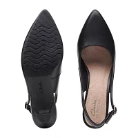 Clarks Womens Katleyna Step Closed Toe Cone Heel Pumps