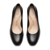 Clarks Womens Ambyr Flared Heel Pumps