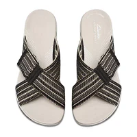 Clarks Womens Arla Wave Slide Sandals
