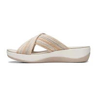 Clarks Womens Arla Wave Slide Sandals